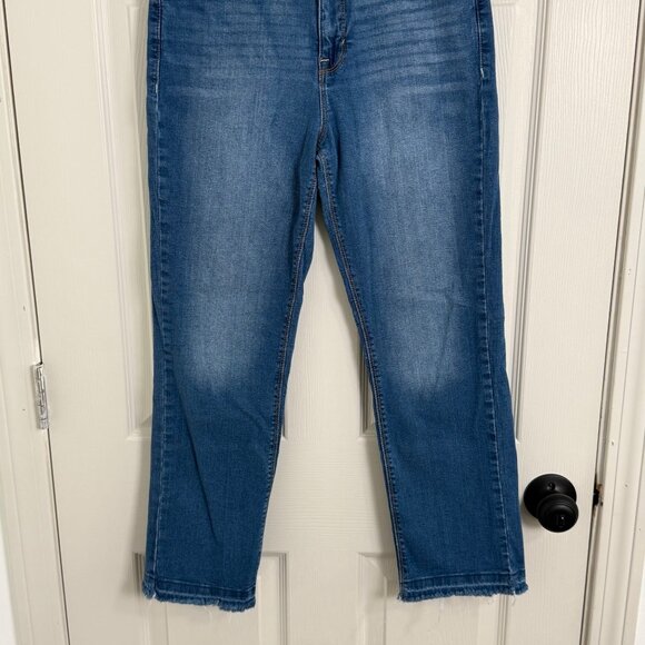 Curve Appeal Classic Straight Jeans Womens 4/27 High-Rise Stretch Denim Casual C - Picture 5 of 13